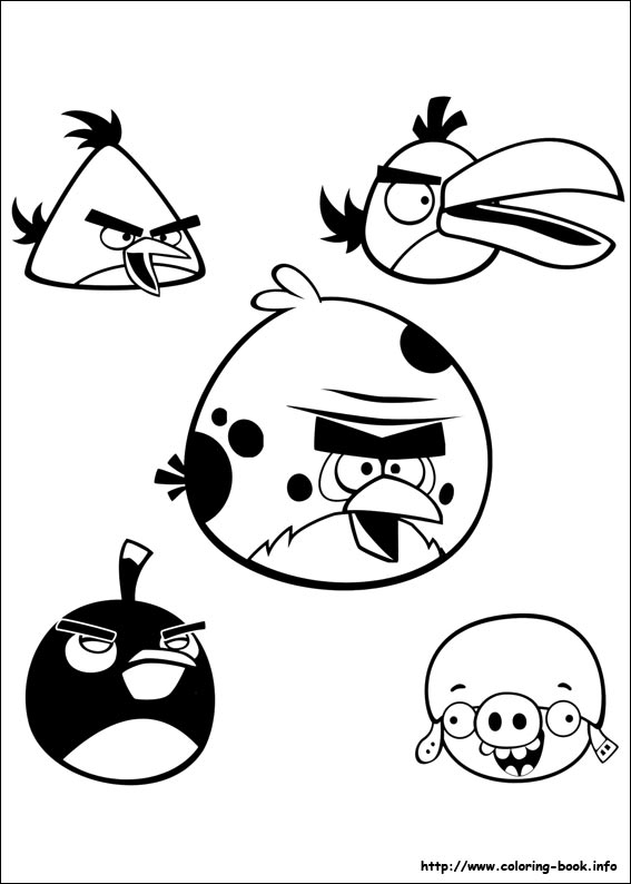 Plansa de colorat cu Angry Birds 100 3